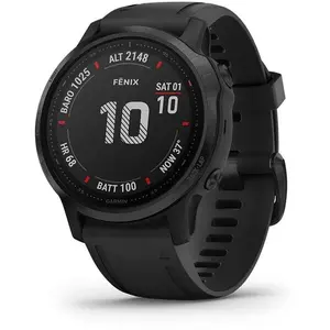Garmin Fenix 6S Pro 42 mm noir et bracelet en silicone noir pas cher