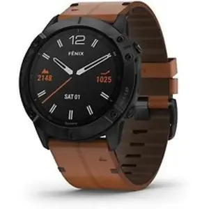 Garmin Fenix 6X Saphir Smartwatch Schwarz/Braun 010-02157-14