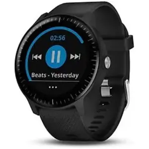 Garmin Vivoactive 3 Music 30,4 mm noir au bracelet en silicone noir pas cher