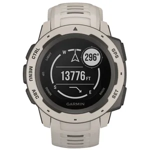 Garmin Instinct 45 mm gris clair et bracelet en silicone gris clair pas cher