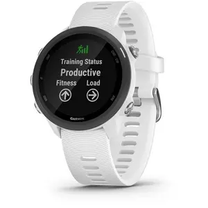 Garmin Forerunner 245 Music blanc et bracelet en silicone blanc pas cher