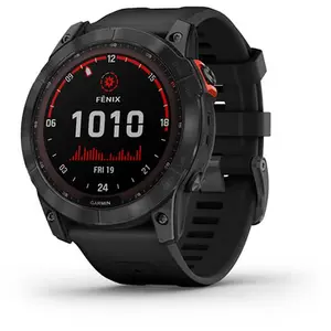 Comparateur de prix : Garmin Montre connectée mixte f?nix 7X 010-02541-01 - Bracelet Silicone Noir 