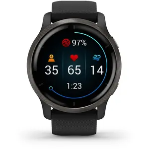 Comparateur de prix : Montre connectée avec bracelet en silicone Garmin Gris TU 010-02430-11