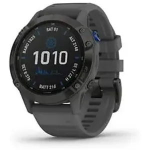 Garmin Fenix 6 Pro Solar Smartwatch Schiefergrau/Schwarz 010-02410-11 pas cher
