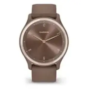 Comparateur de prix : Montre connectée Garmin Vívomove Sport Cocoa avec détails pêche doré