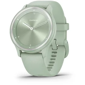 Comparateur de prix : Montre connectée Garmin Vivomove Sport Argent avec bracelet Vert d'eau