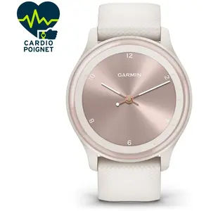 Comparateur de prix : Montre connectée Garmin Vivomove Sport Blanc avec bracelet Ivoire