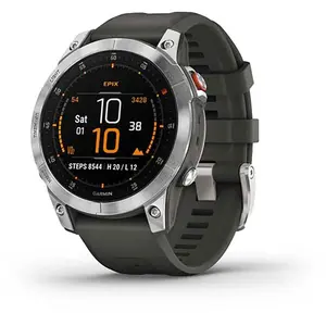 Comparateur de prix : Montre connectée Garmin epix 2, Acier, Silver avec bracelet gris