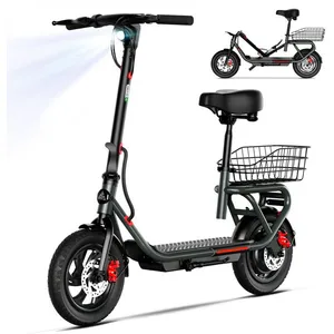 Comparateur de prix : TST C10A, Trottinette Électrique 12" Adulte - Avec siège et panier, Mo...