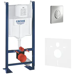 Grohe Pack WC Bâti autoportant Rapid SL avec Plaque Skate Air chromée ... pas cher