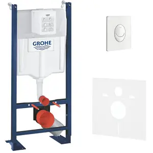 GROHE Pack WC Bâti autoportant Rapid SL avec Plaque Skate Air blanche et Set d'isolation phonique (39145000-3) pas cher