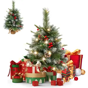 TRMLBE Arbre de Noël Artificiel 60cm Table Sapin Vert PE Aiguilles de ...