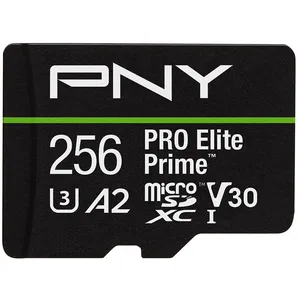 PNY Pro Elite Prime  Carte mémoire Flash microSDXC C10 U3 V30 A2 256 G...