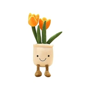 GENERIQUE Peluche tulipe Mine réjouie 35cm D-Orange pas cher