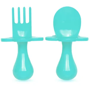 Couverts ergonomiques d'apprentissage BLEU Grabease pas cher