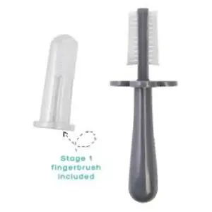 Brosse à dents ergonomique double face GRIS Grabease pas cher