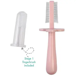 Brosse à dents ergonomique double face ROSE Grabease pas cher
