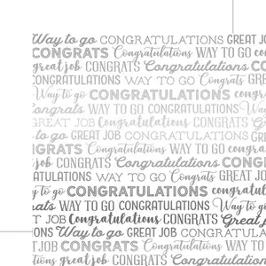 Echo Park Paper co.Carta Bella Congrats Foil - Papier White Congrats Silver Foil