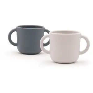 Ekobo - 2 tasses d'entrainement en silicone - 150 ml - Cloud et Storm pas cher