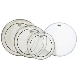 Comparateur de prix : Remo PP-0110-PS Pinstripe ProPack set peaux de batterie (Clear)