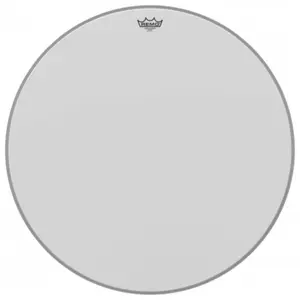 Remo BR-1128-00 Ambassador Coated 28'' peau de grosse caisse blanche sablée pas cher