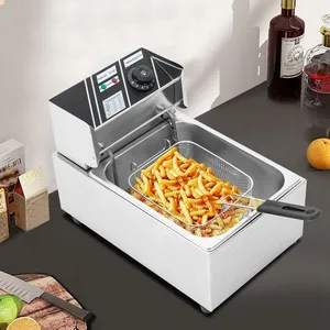 OUKANING Friteuse Électrique Monocylindre - Friteuse Électrique 6L - F... pas cher