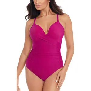 Maillot de bain 1 pièce plongeant Violet MiraclesuitVendu par3suisses