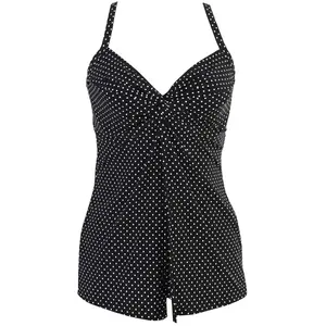 Comparateur de prix : Miraclesuit Haut de tankini gainant noir à pois blanc