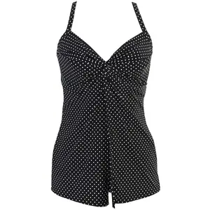 Comparateur de prix : Miraclesuit Haut de tankini gainant noir à pois blanc