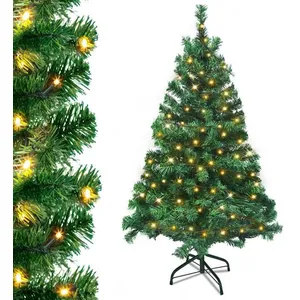 LILIIN Sapin de Noël Artificiel 210cm Vert - Arbre Automatique avec Po... pas cher