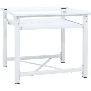 Socle pour machine à laver avec étagère coulissante Blanc - 0 - Inlife pas cher