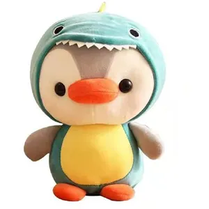 Peluche manchot FONGWAN poupée Déguisés en Dinosaure - bleu pas cher