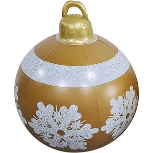 Non communiqué Boule de Noël Gonflable avec Lumières LED et Télécommande FONGWAN 24 pouces pour Décoration D'ambiance Extérieure Jouets - E pas cher