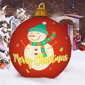 Boule de Noël Gonflable avec Lumières LED et Télécommande FONGWAN 24 p...