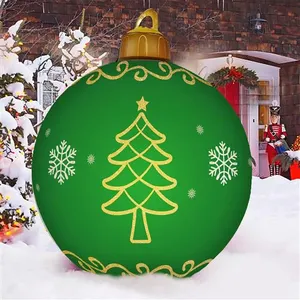 Boule de Noël Gonflable avec Lumières LED et Télécommande FONGWAN 24 p... pas cher