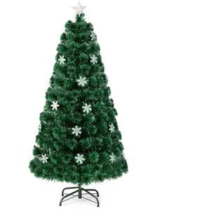CostwaySapin de Noël Artificiel 150 cm avec Lumières LED et Pied Arbre... pas cher