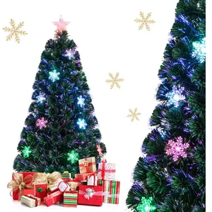 CostwaySapin de Noël Artificiel 120 cm avec Lumières LED et Pied Arbre... pas cher