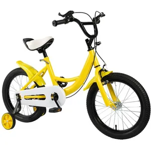 OUKANING Vélo pour enfant garçon et fille de 16 pouces, alliage d'acier au carbone, hauteur réglable avec roues stabilisatricesVendu parcdiscount