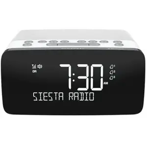 Radio Réveil POSS PSCR35 Avec Chargeur Sans Fil Pour Téléphone - Noir - NEUF