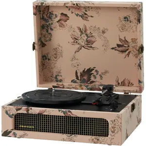 Comparateur de prix : Crosley CR8017B-FL4 Voyager Floral platine vinyle avec Bluetooth