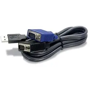 Câble KVM - TRENDNET - 4,57 m - USB 2.0 - Connecteur USB et VGA - Compatible multi-OS pas cher