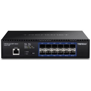 Comparateur de prix : TRENDnet TL2-F7120 Switch SFP+ géré 10G Couche 2 à 12 Ports, 12 Ports SFP+ 10G, capacité de Commutation de 240 Gbit/s, Prend en Charge Les modules Fibre Optique SFP 10GBASE-X/1000BASE-FX