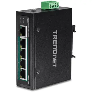 Comparateur de prix : TRENDnet 5-Port Industrial GIGABIT POE+ DIN-Rail Switch Taille Unique