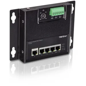 Comparateur de prix : TRENDnet Unweb TI-PG50F Carte réseau 5 Ports PoE+ FA Metal Noir
