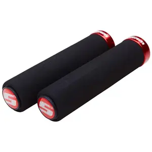 Comparateur de prix : Sram paire de grips mousse lock-on noir rouge