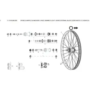Zipp Rayon D-light J-bend External 3 Unités 298 mmVendu parbikeinn