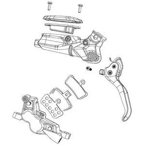 Étrier de frein complet 4 pistons Sram Code Bronze Stealth C1 TUVendu parbikeinn