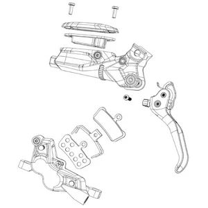 Comparateur de prix : Sram Pied À Coulisse Étrier de Frein à Disque Mixte, Noir, 2-Kolben