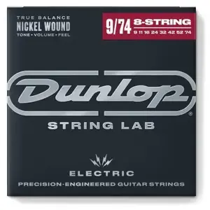 DUNLOP - Jeu électrique Hybrid Extra-Light 8 cordes 9-74 pas cher