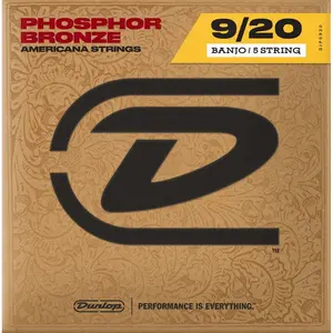 Comparateur de prix : Dunlop DJP0920 - Jeu de 5 cordes Phosphor Bronze banjo - Light 09-20